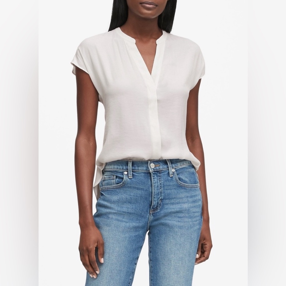 EUC Banana Republic Dolman Sleeve Shirt White Size S.